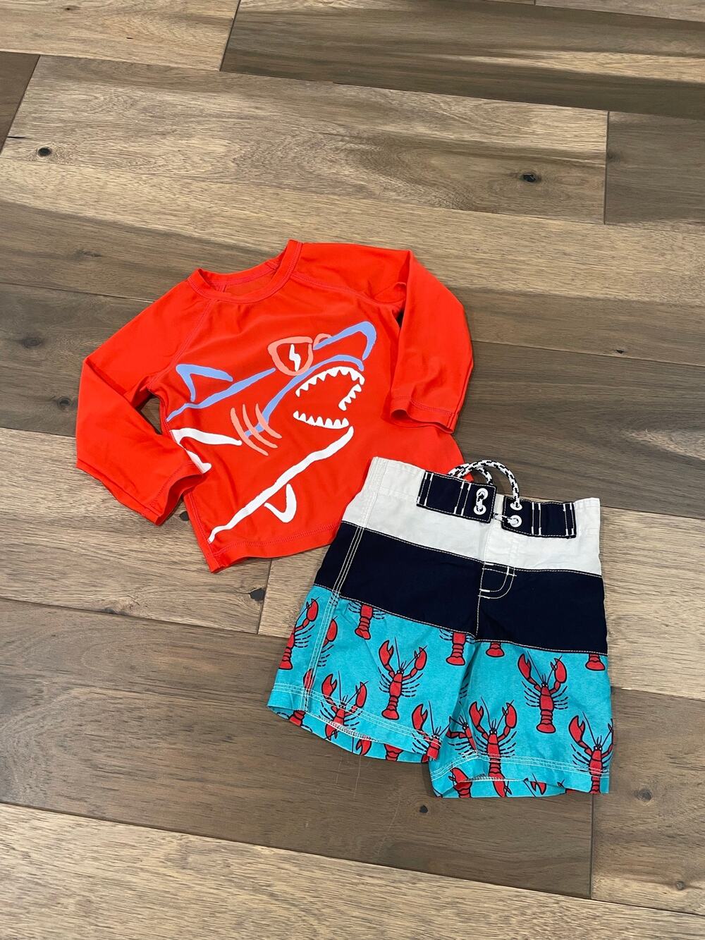 Baby Gap Rash Guard Shirt and Swim Trunks Size 18 Months